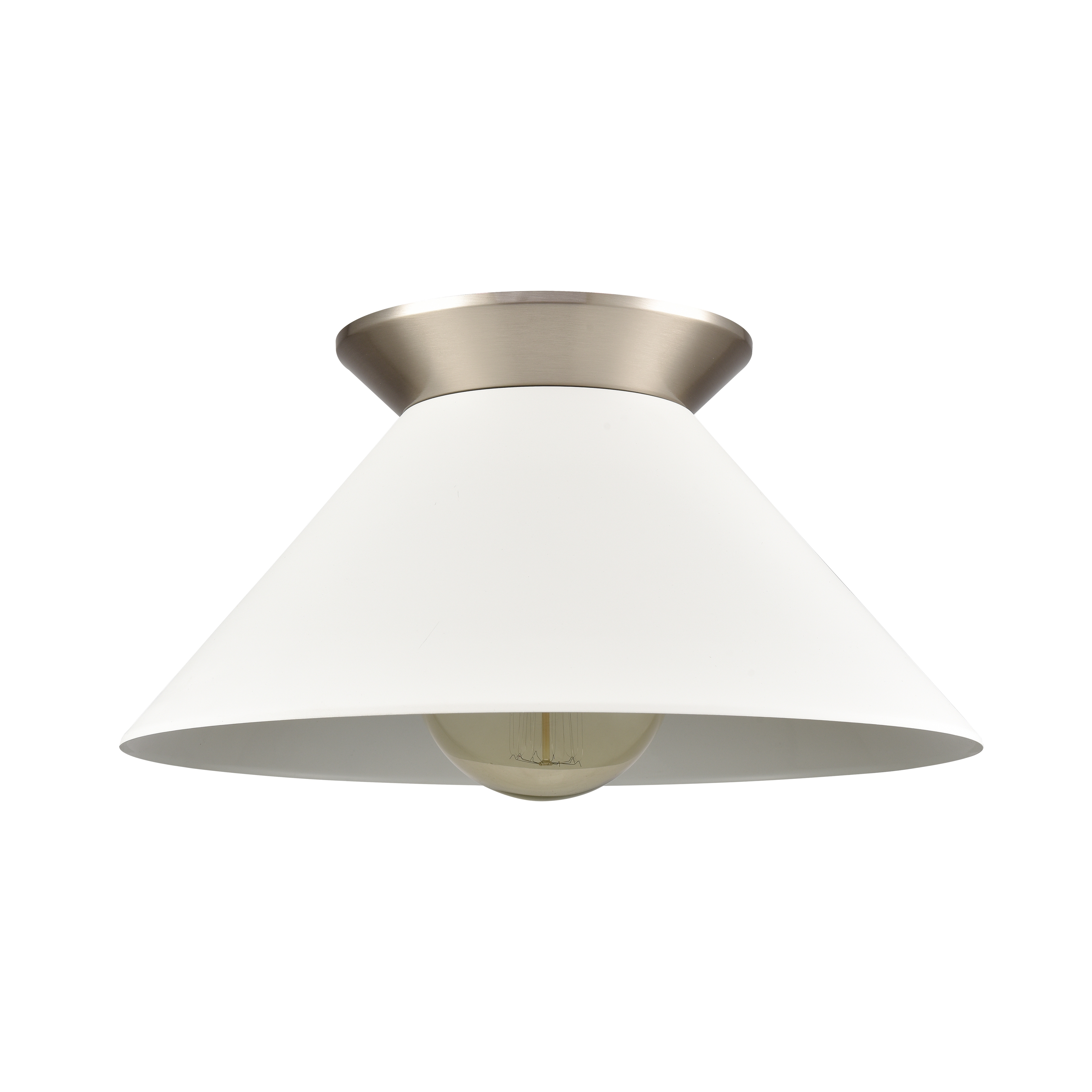 Cavendish 16'' Wide 1-Light Semi Flush Mount - Brushed Nickel - Image 1