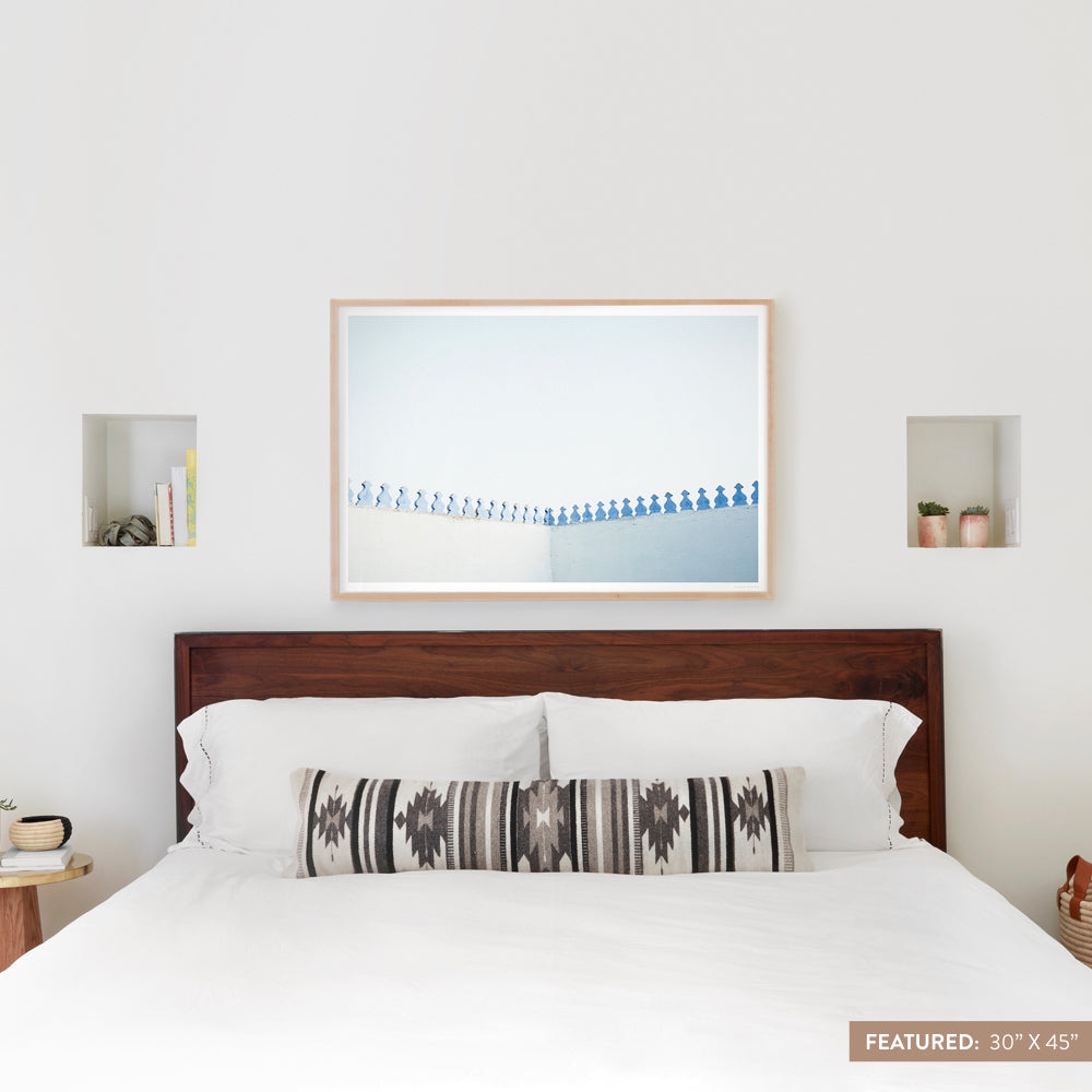 The Citizenry Blue City .02 Wall Art Natural Frame | 30" x 45" - Image 0