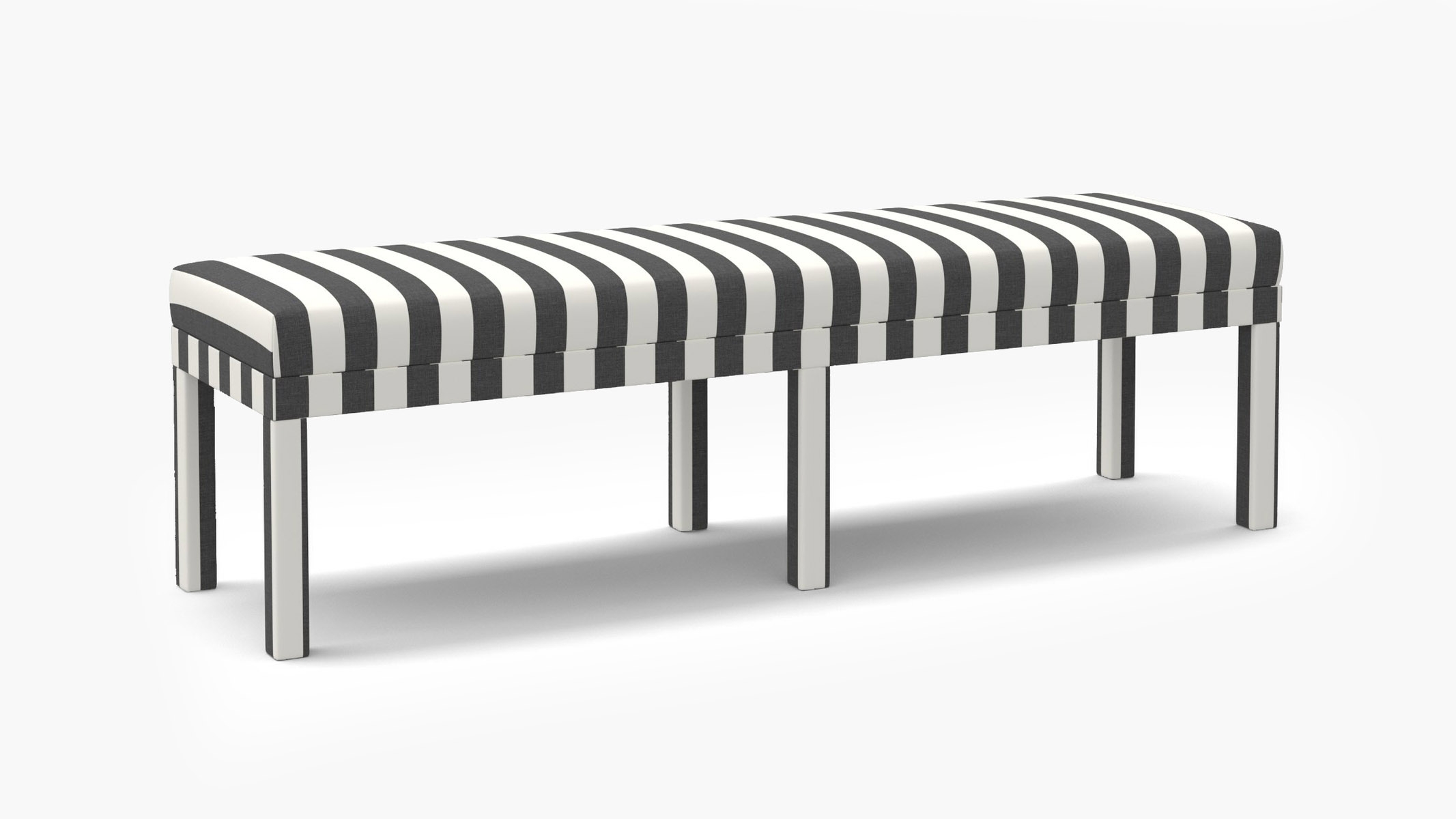 Parsons Bench, Ink Cabana Stripe - Image 1