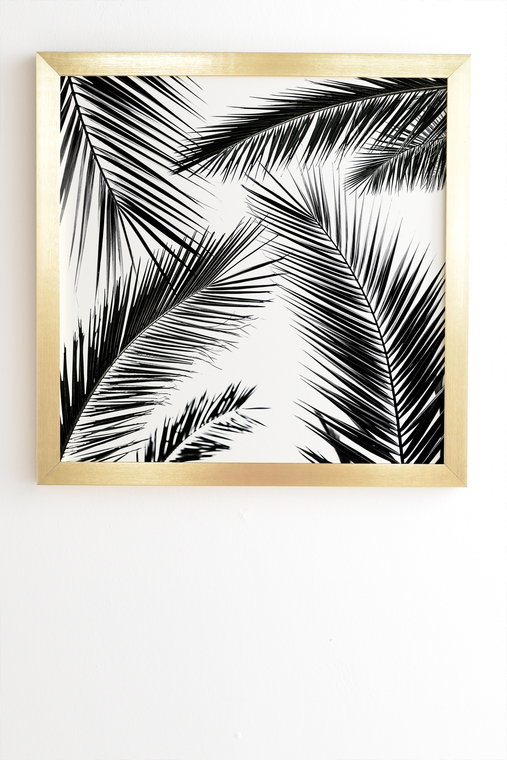 Palm Leaves 10 by Mareike Boehmer - Framed Wall Art Basic Gold 11" x 13" - Image 1