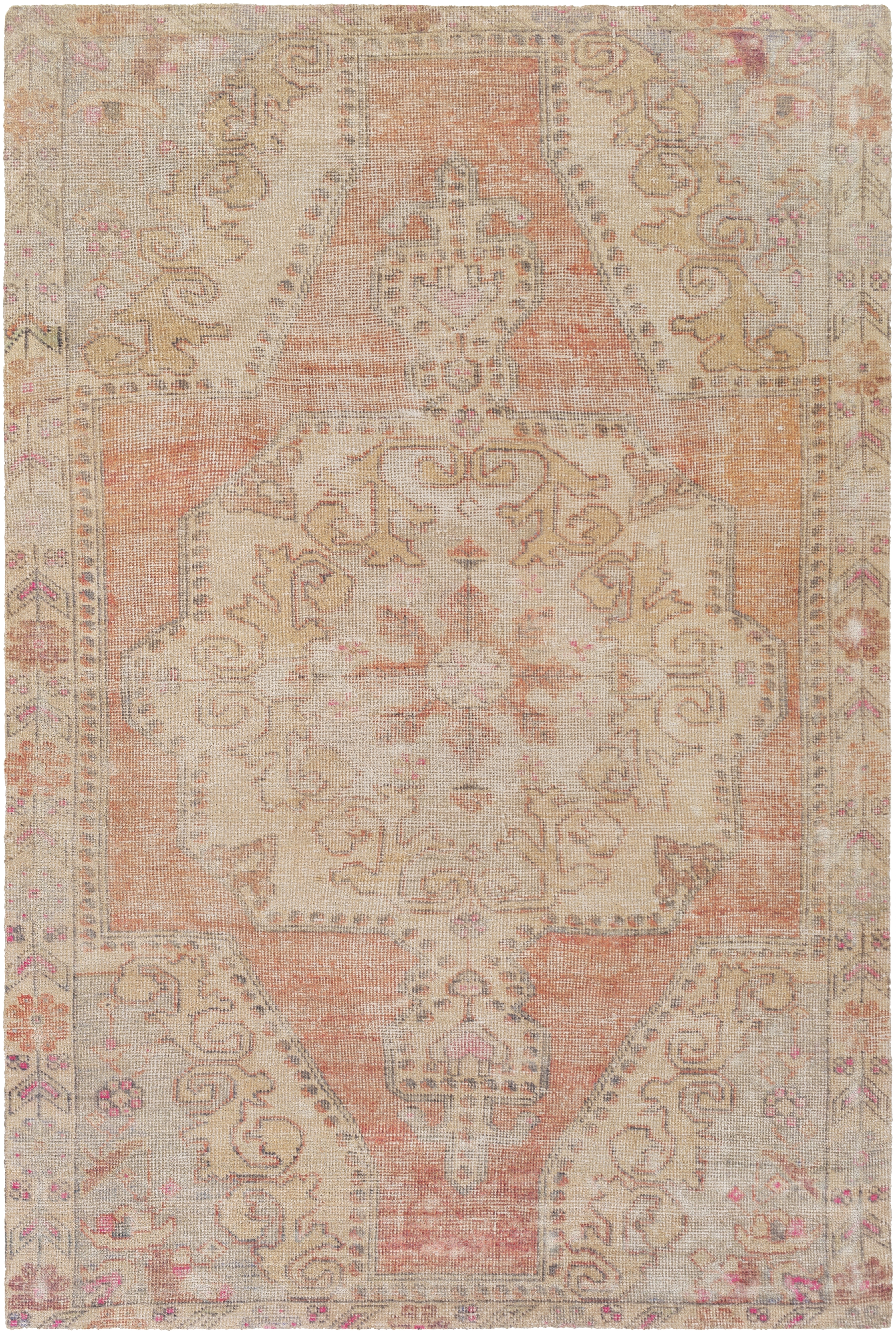 Unique Beige Indoor 8'6" x 11'6" Handmade Rug - Image 0
