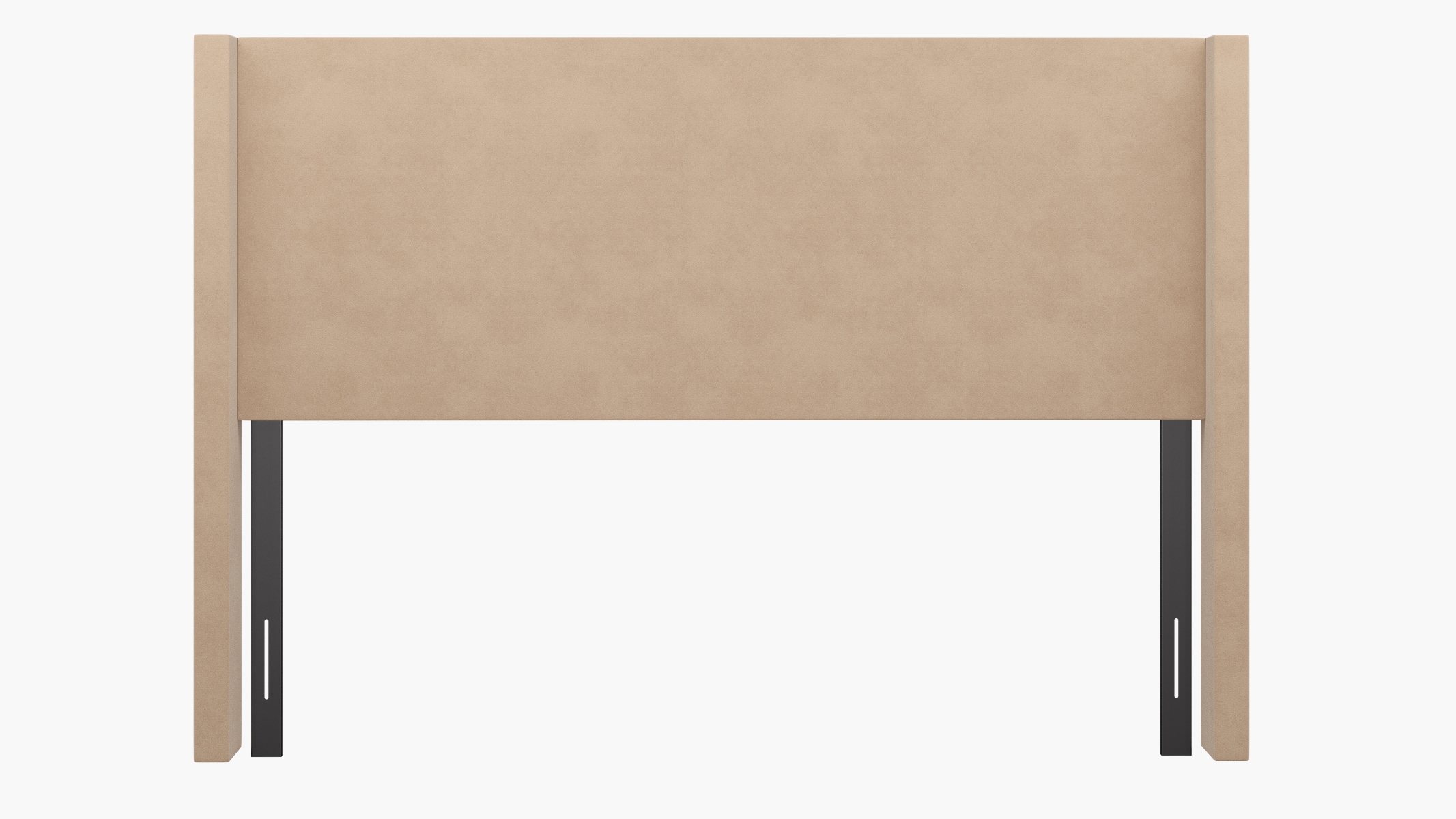 Modern Wingback Headboard, Pearl Classic Velvet, King - Image 1