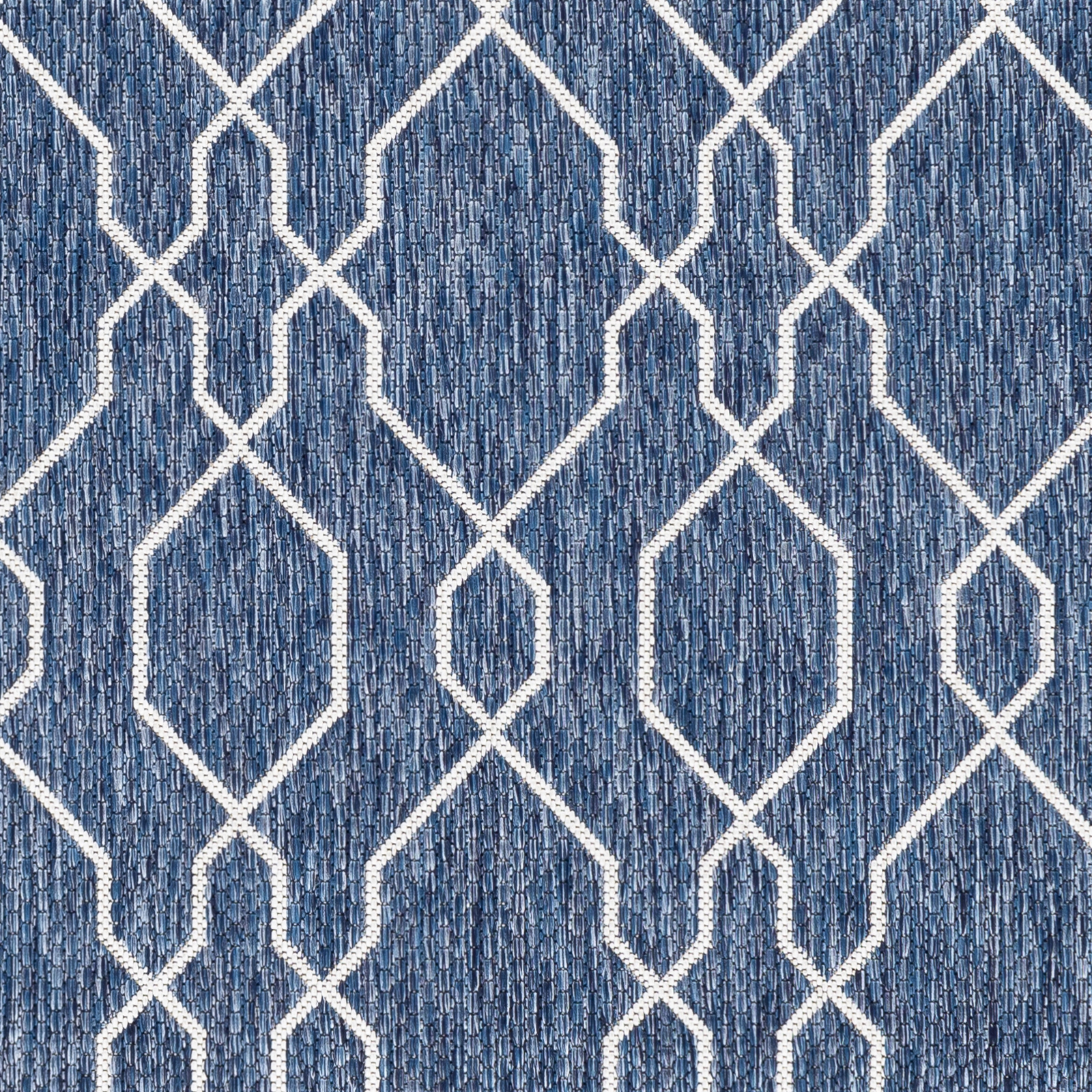 Eagean Blue Outdoor 6'7" x 9' Machine Woven Rug - Image 5