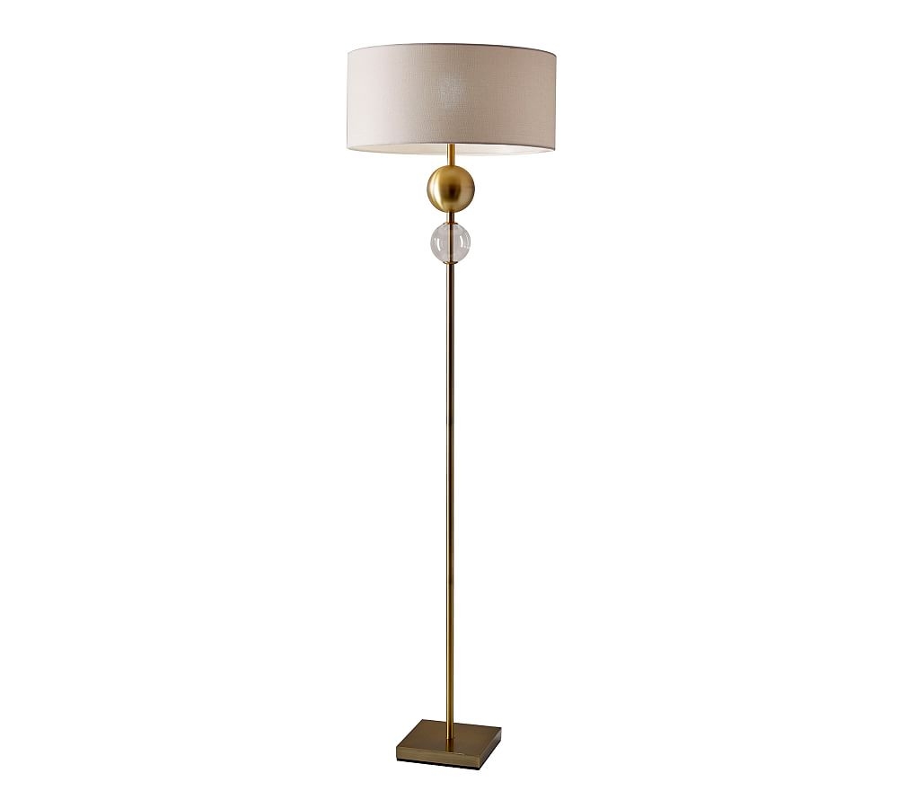 Evan Floor Lamp, Antique Brass - Image 0