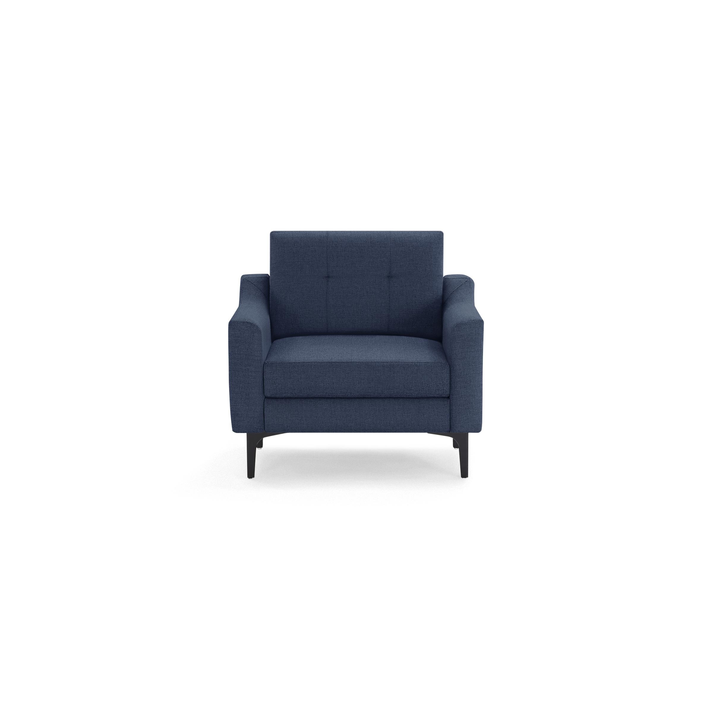 Nomad Armchair - Navy Blue - Performance Basketweave / Black - Metal / Slope - Image 0