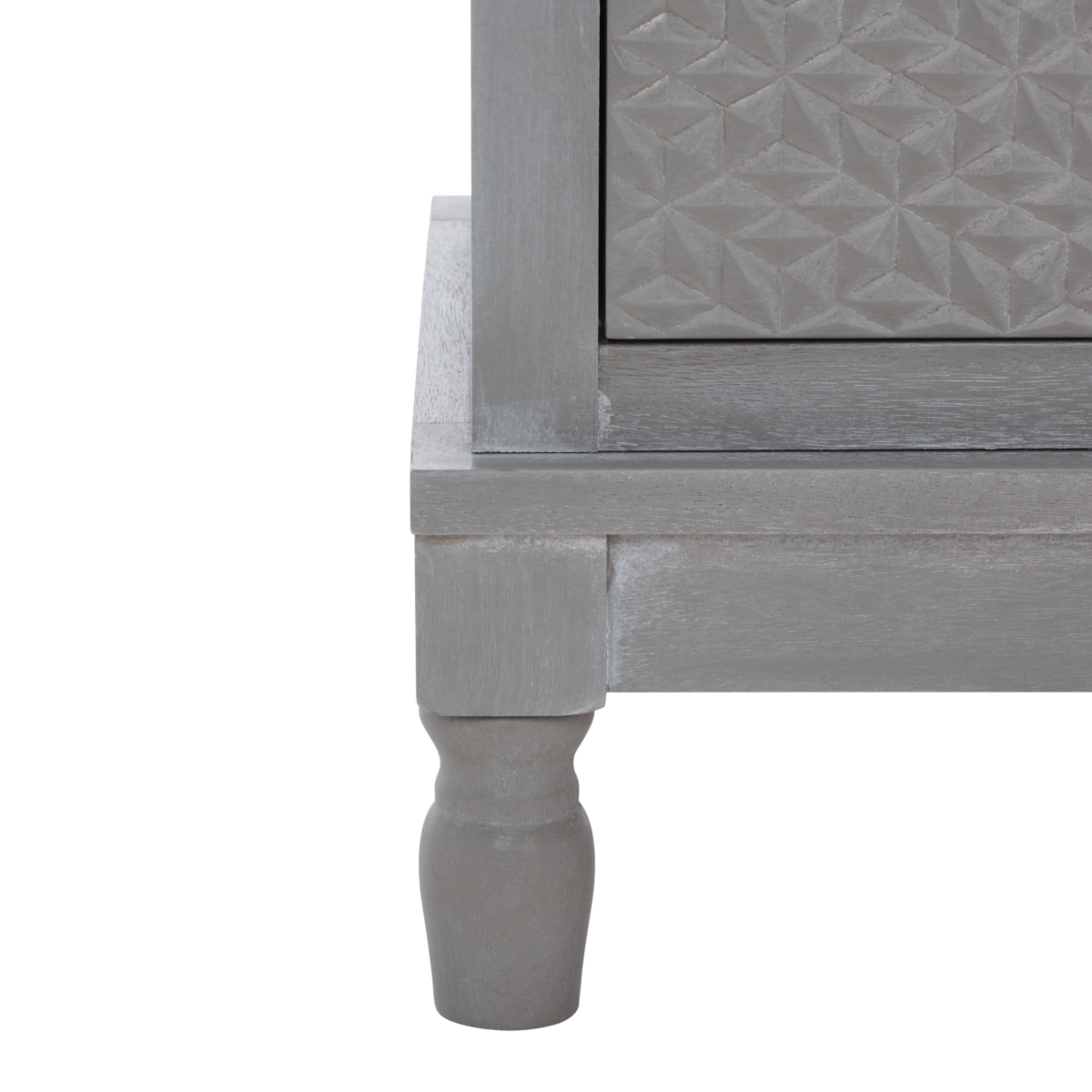 Halton 2 Door 1 Shelf Media Stand - White Wash Grey - Safavieh - Image 4