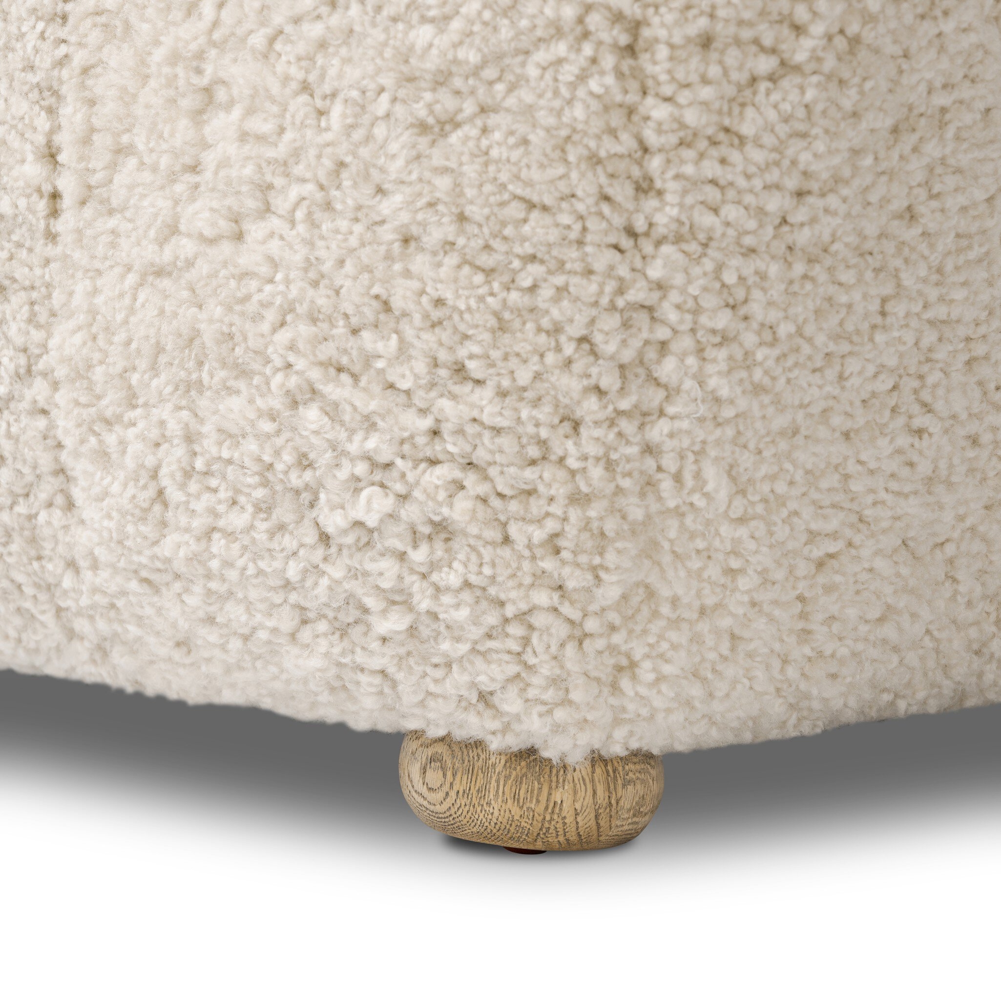 Oslo Ottoman - Beige Shearling by Amber Lewis x Four Hands - Image 8