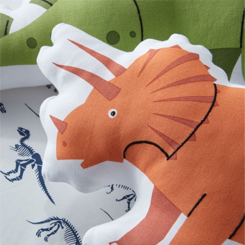 Orange Dino Throw Pillow - Image 1