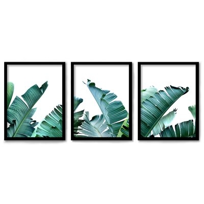 Americanflat 3 Piece Framed Triptych Tropical Palms By Tanya Shumkina - Image 0