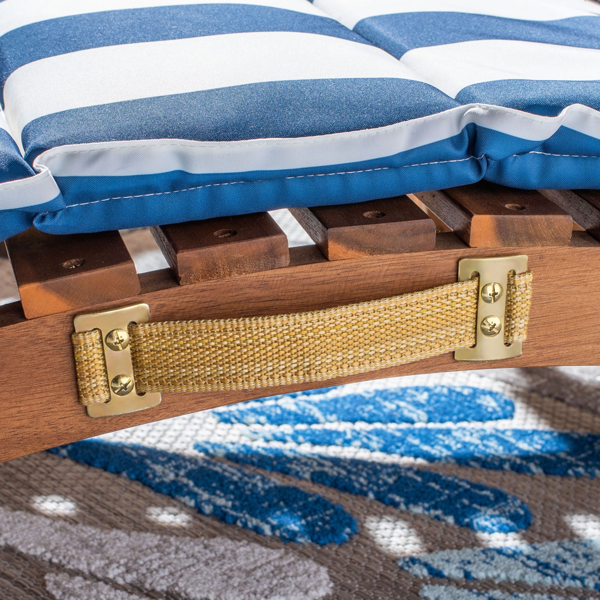 Pacifica 3 Piece Lounge Set - Natural/Navy Stripe - Safavieh - Image 2
