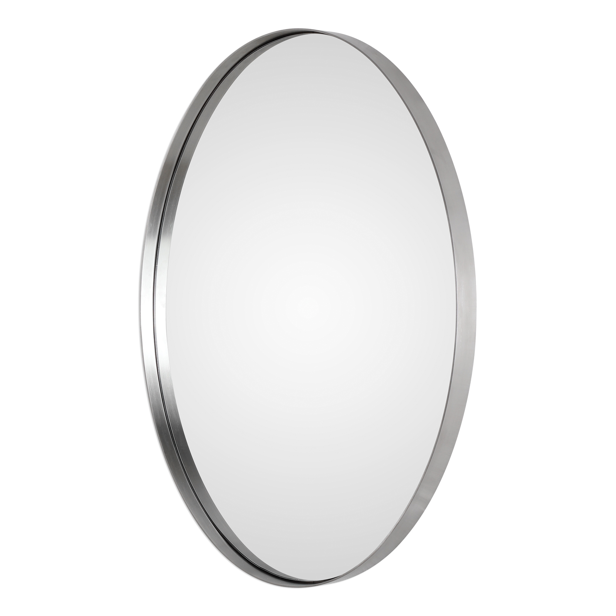 Pursley Brushed Nickel Oval Mirror - Image 2