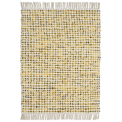Handwoven Cotton Yellow Rug - Image 0
