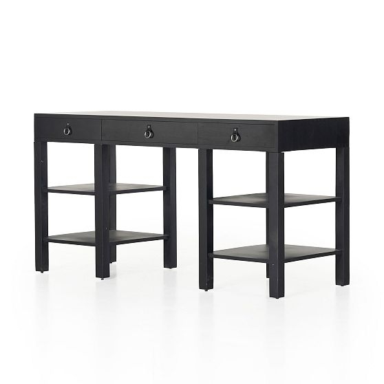 Hayward 59.75" Modular Desk, Black Wash - Image 0