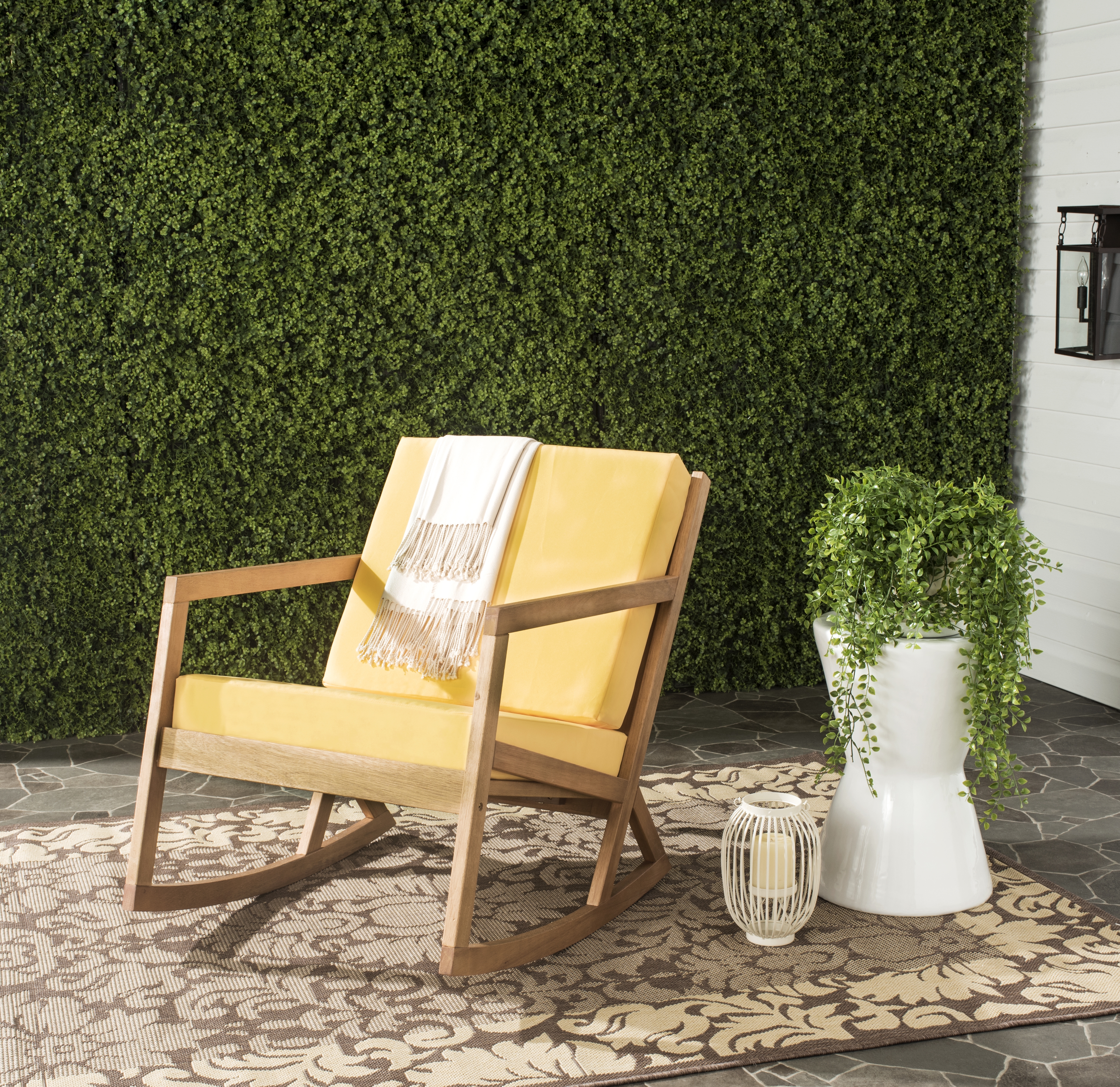 Vernon Rocking Chair - Natural/Yellow - Safavieh - Image 5