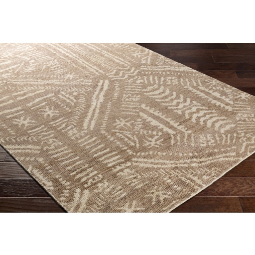 Mandela Brown Indoor 5' x 7'6" Handmade Rug - Image 1