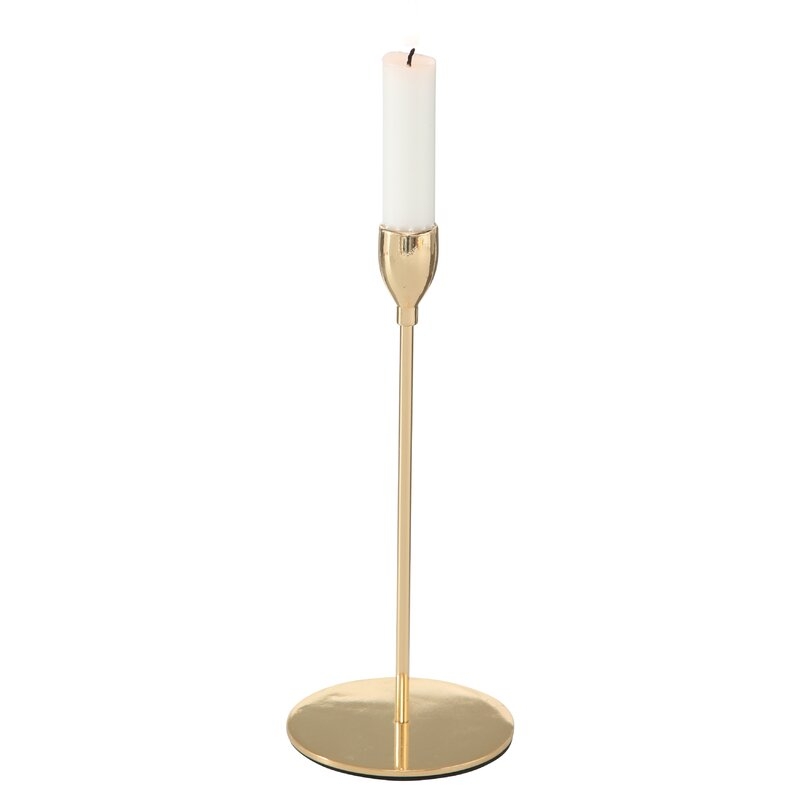 Tulip Top Metal Candlestick, Set of 3 - Image 3