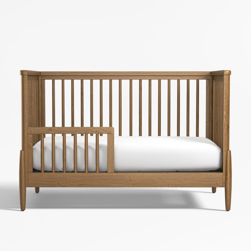 Bodie Flax Brown Wood Toddler Bed Rail - Image 1