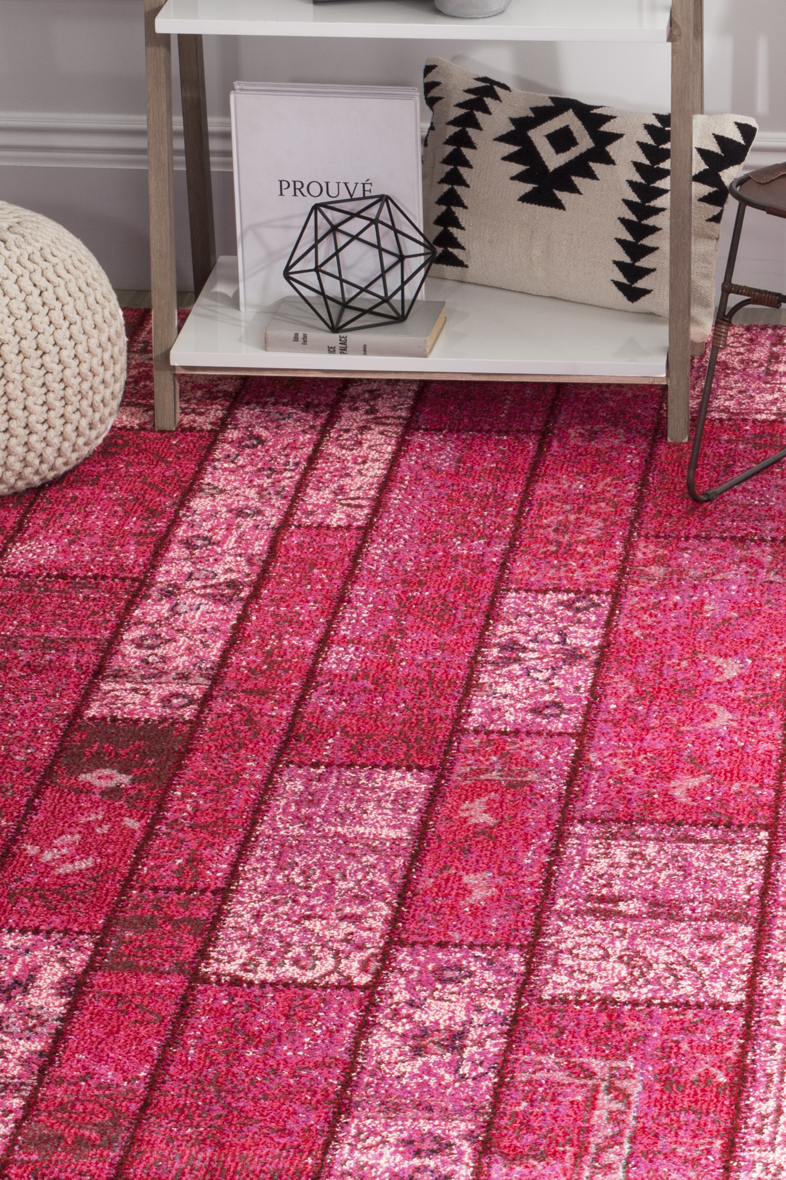 Arlo Home Woven Area Rug, MNC216D, Pink/Multi,  8' X 11' - Image 1