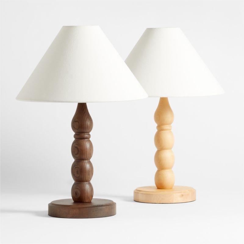 Jenny Lind Deep Brown Wood Kids Table Lamp - Image 2