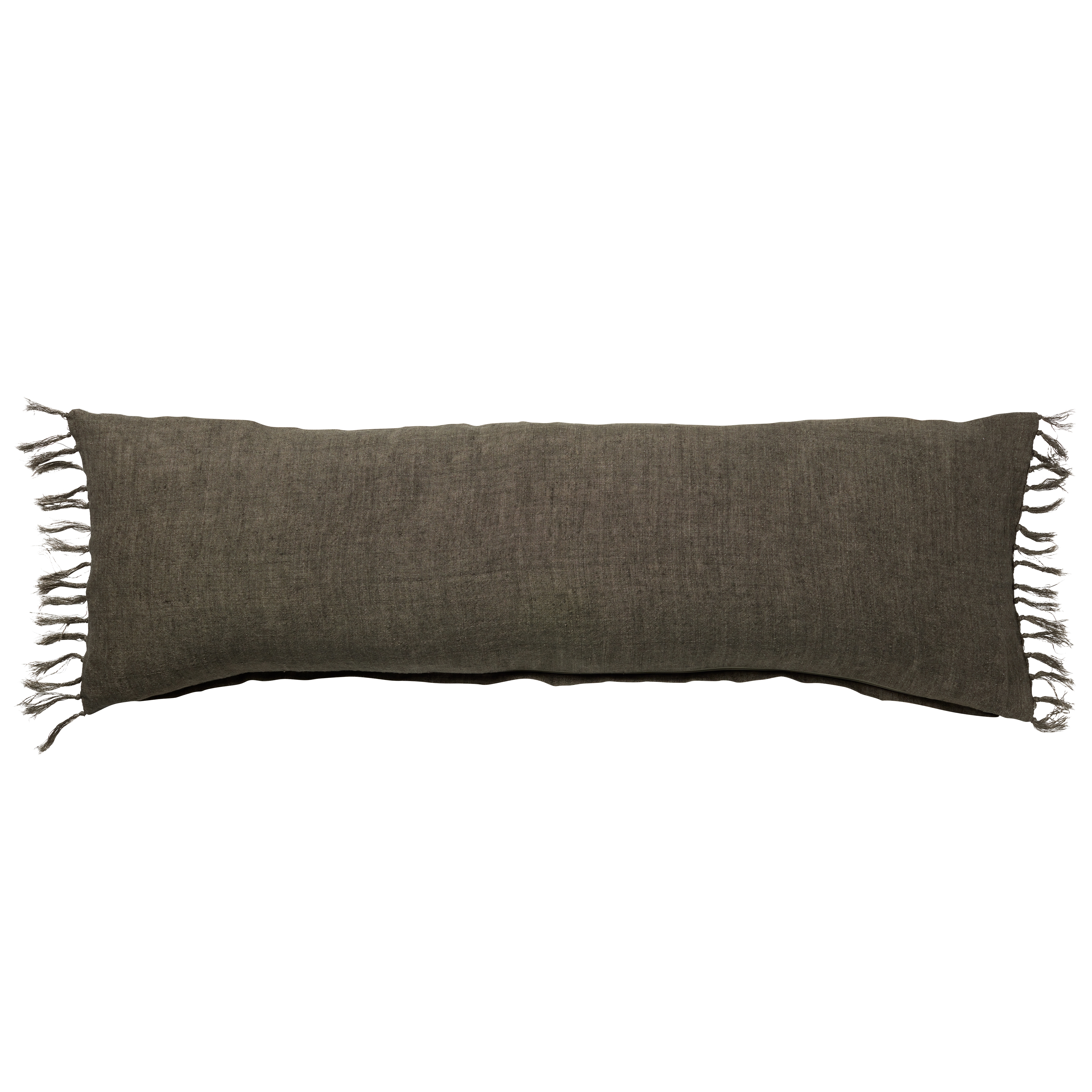 Majere JEM04 Handmade Solid Sage Lumbar Down Alternative Filled Pillow (13"x21") - Image 2