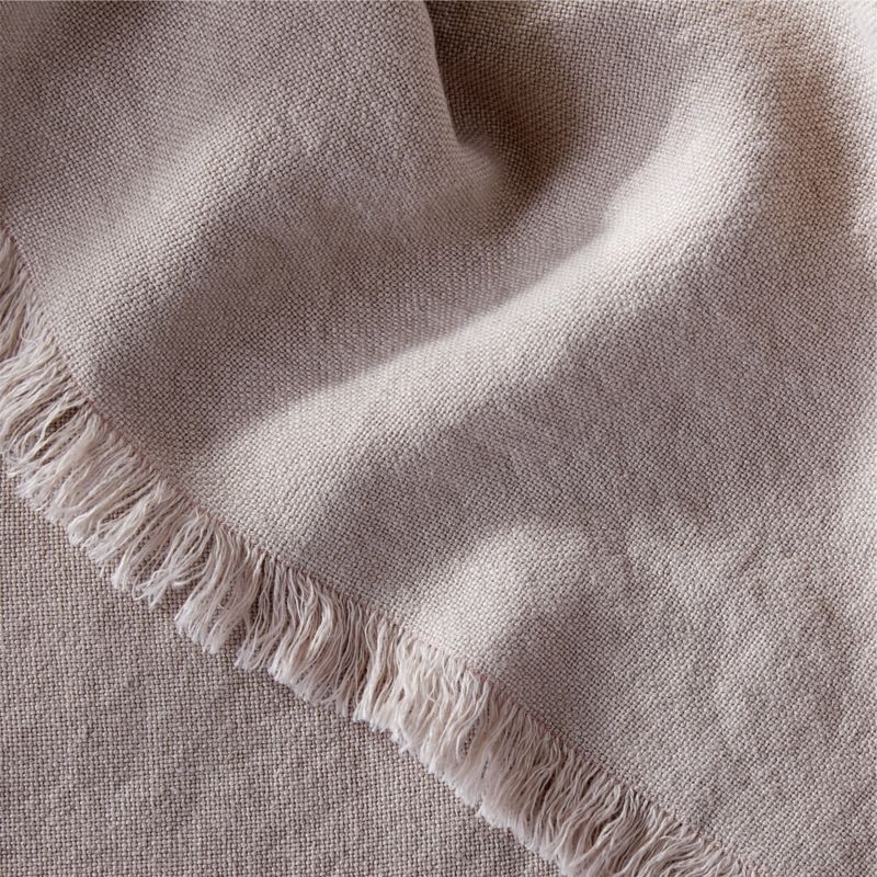 Eyelash Belgium Linen Natural Full/Queen Blanket - Image 2