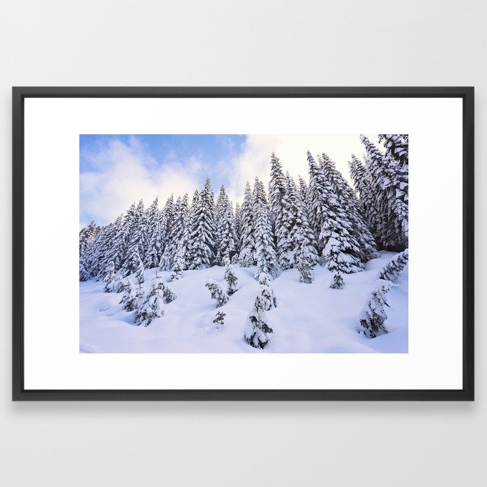 Winter In The Mountains Framed Art Print by Sylvia Cook Photography - Vector Black - LARGE (Gallery)-26x38 - Image 0