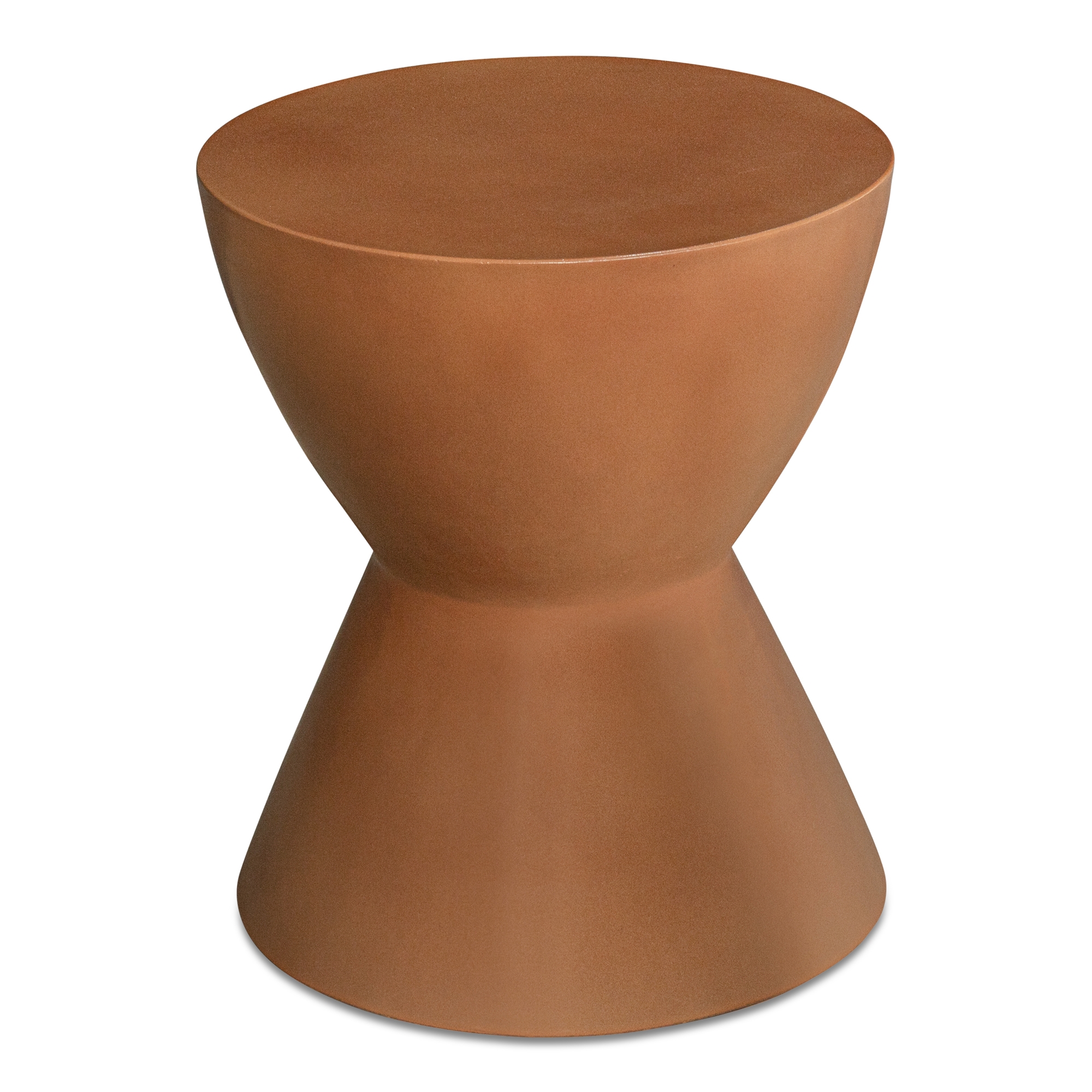 Hourglass Outdoor Stool Terracotta - Image 1