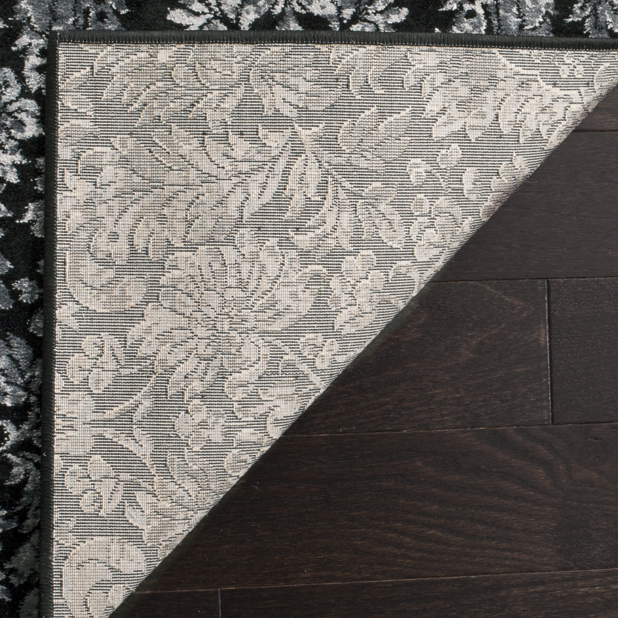 Arlo Home Woven Area Rug, VTG437P, Black/Light Grey,  8' X 11' - Image 3