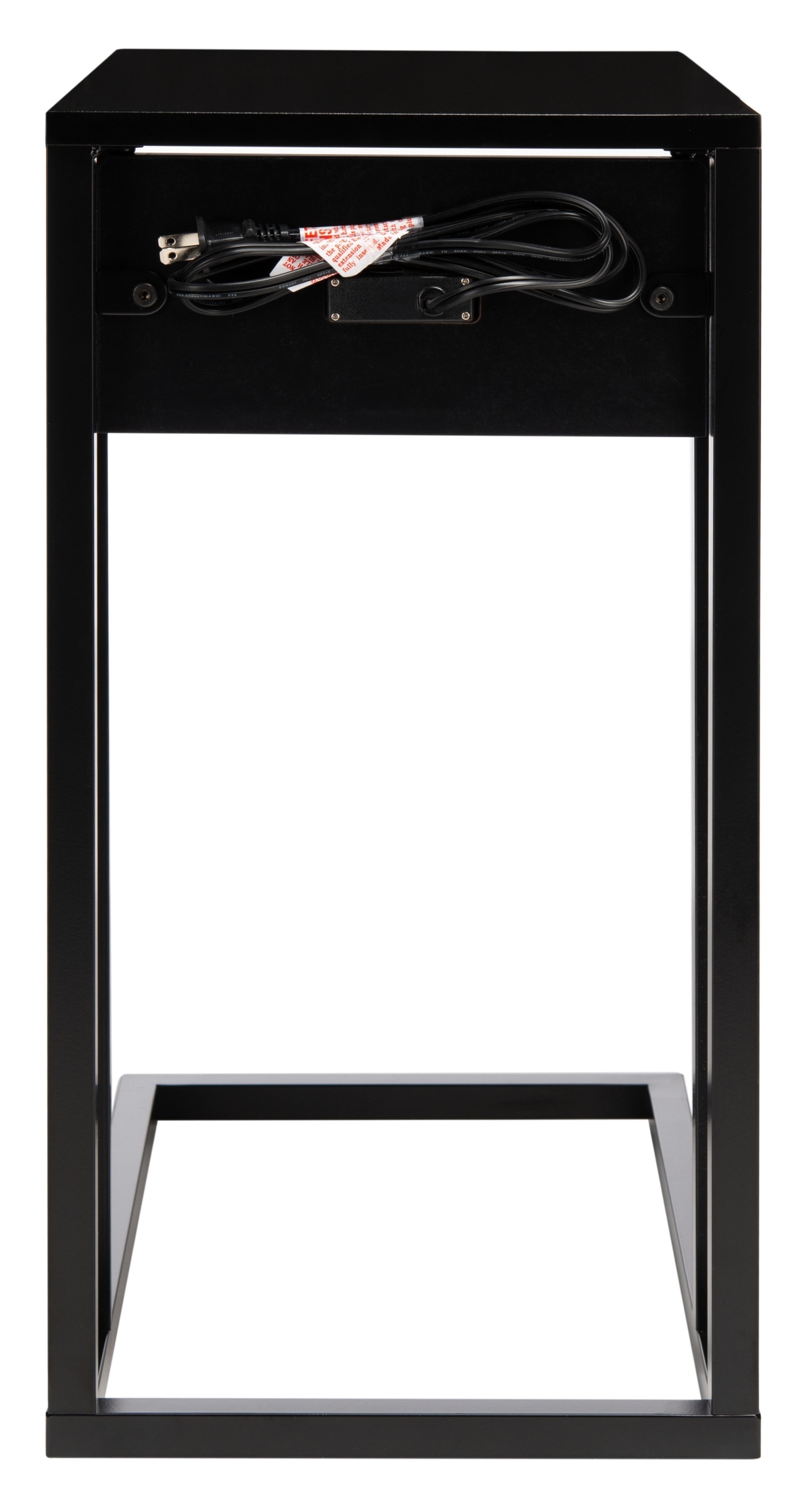 Portland Usb Side Table - Black - Safavieh - Image 6