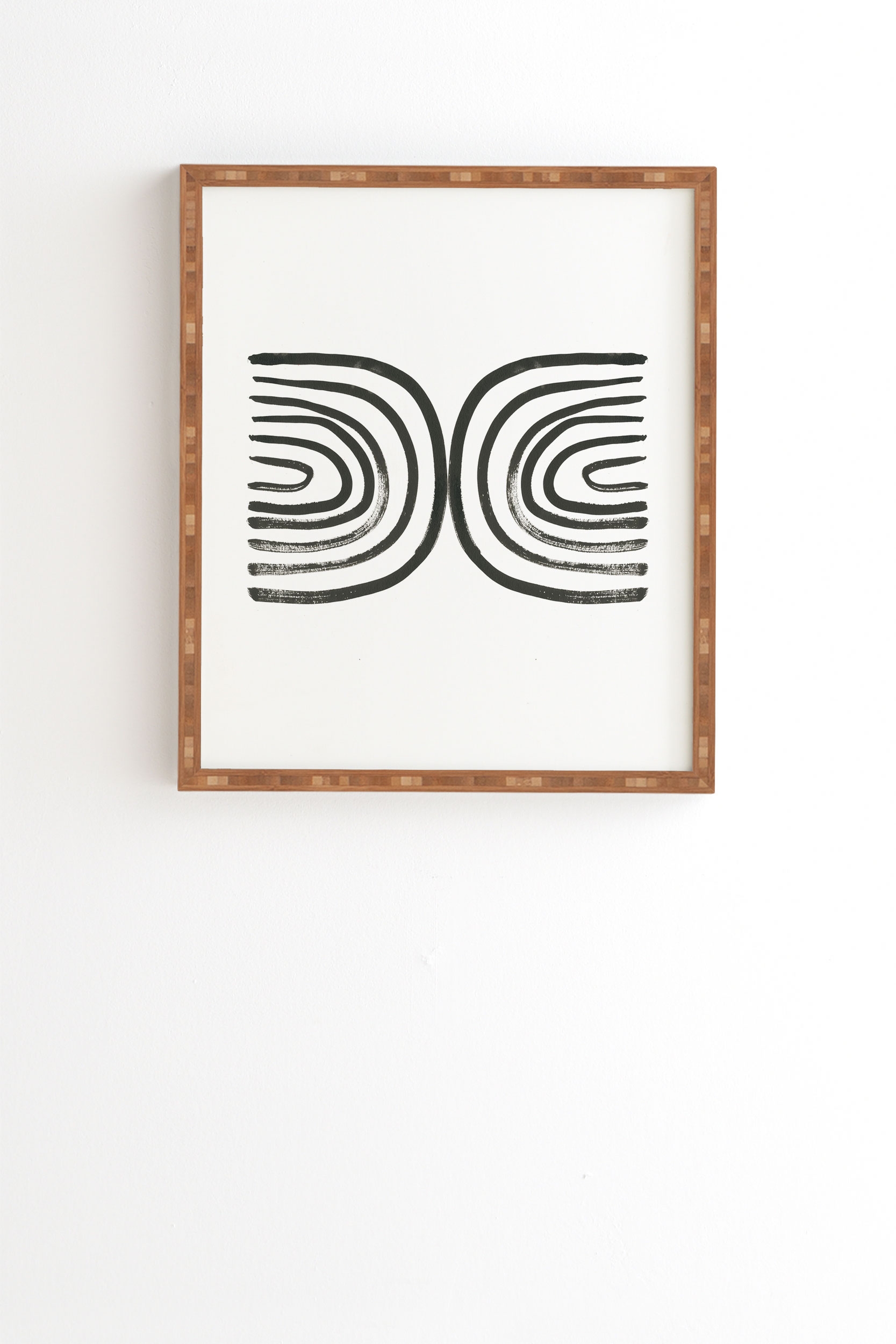 Round About by Megan Galante - Framed Wall Art Bamboo 20" x 20" - Image 1