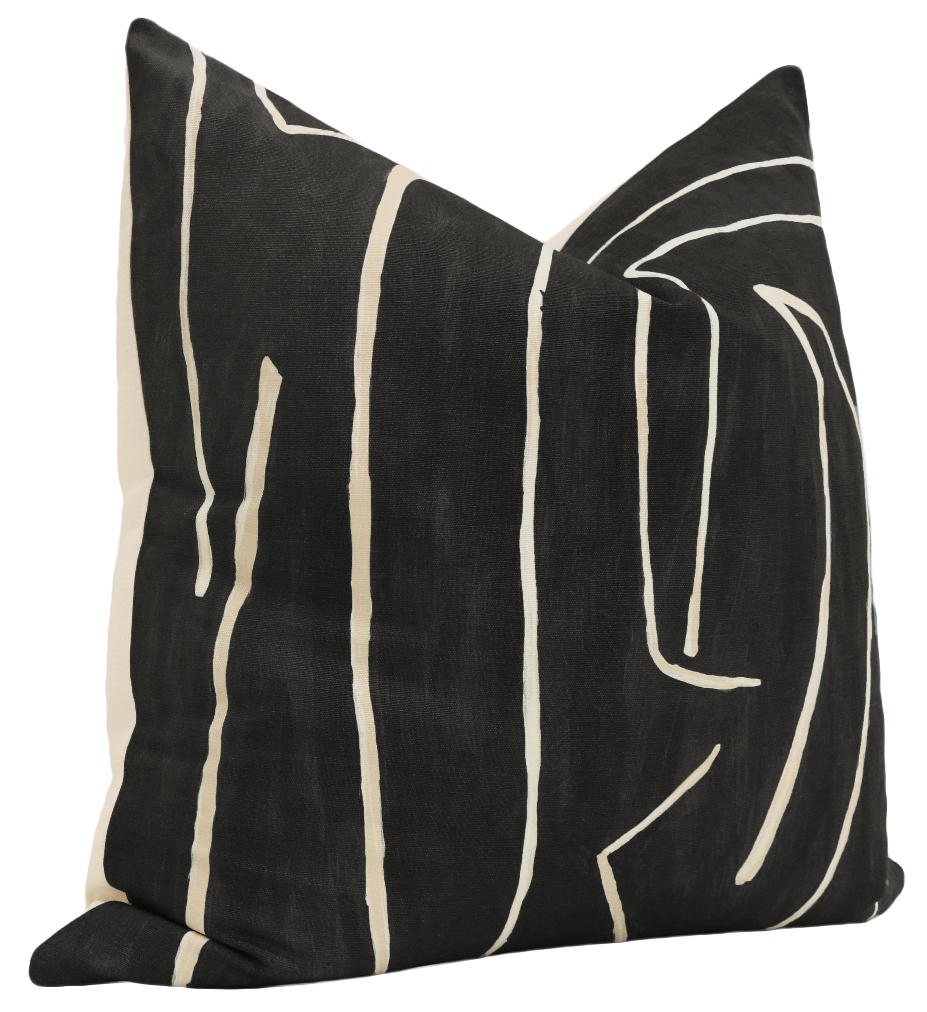 GRAFFITO // ONYX + BEIGE - 14" X 36" - Image 1