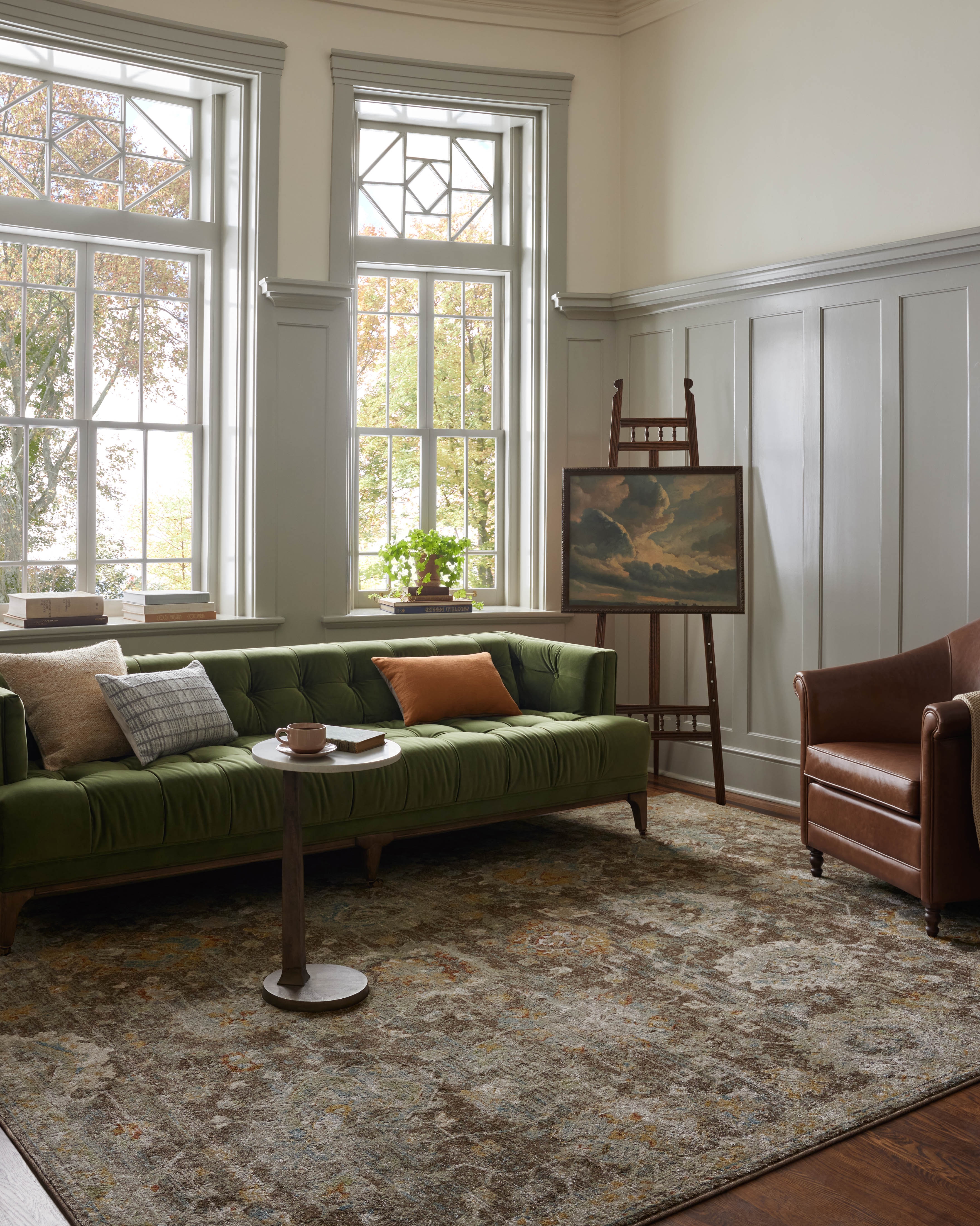 Magnolia Home by Joanna Gaines x Loloi Mona Bark / Multi 7'-6" x 7'-6" Round - Image 1