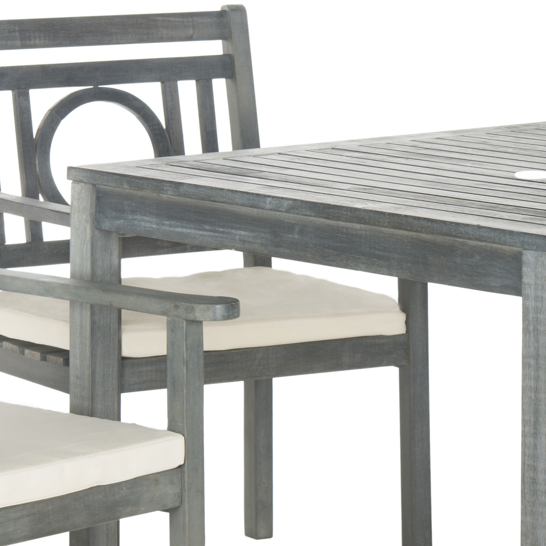 Montclair 5 Piece Dining Set - Ash Grey/Beige - Safavieh - Image 3