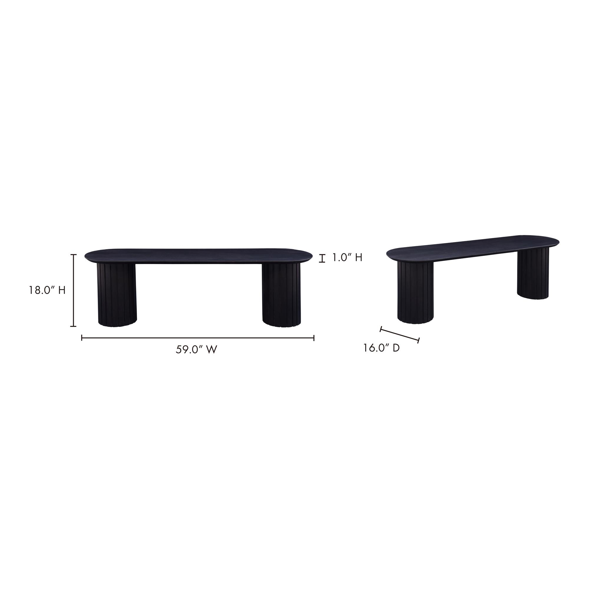 Povera Dining Bench Black - Image 3