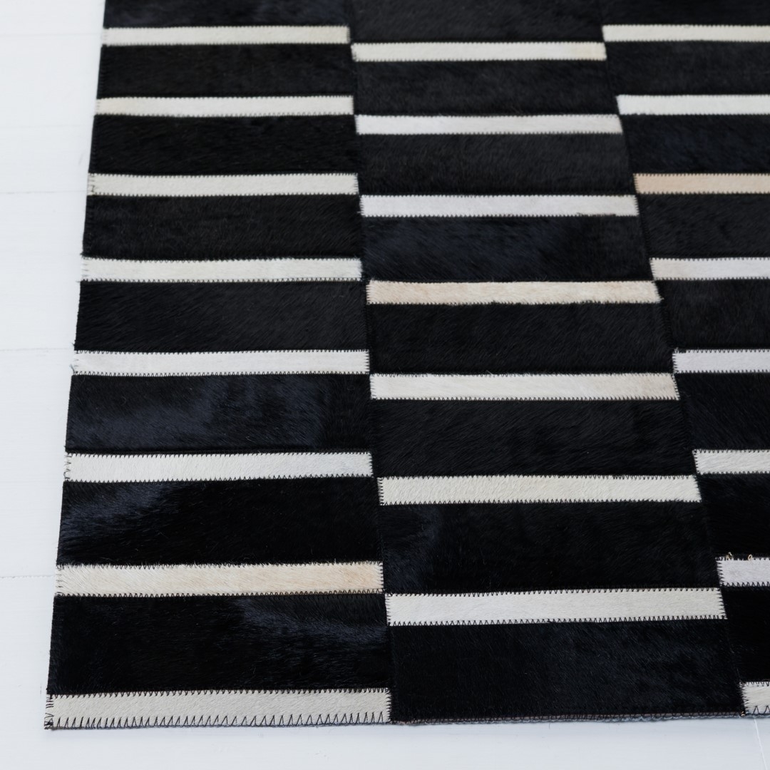 Safavieh Hand Woven Area Rug, STL821Z, Black/Beige, 6' X 9' - Image 2
