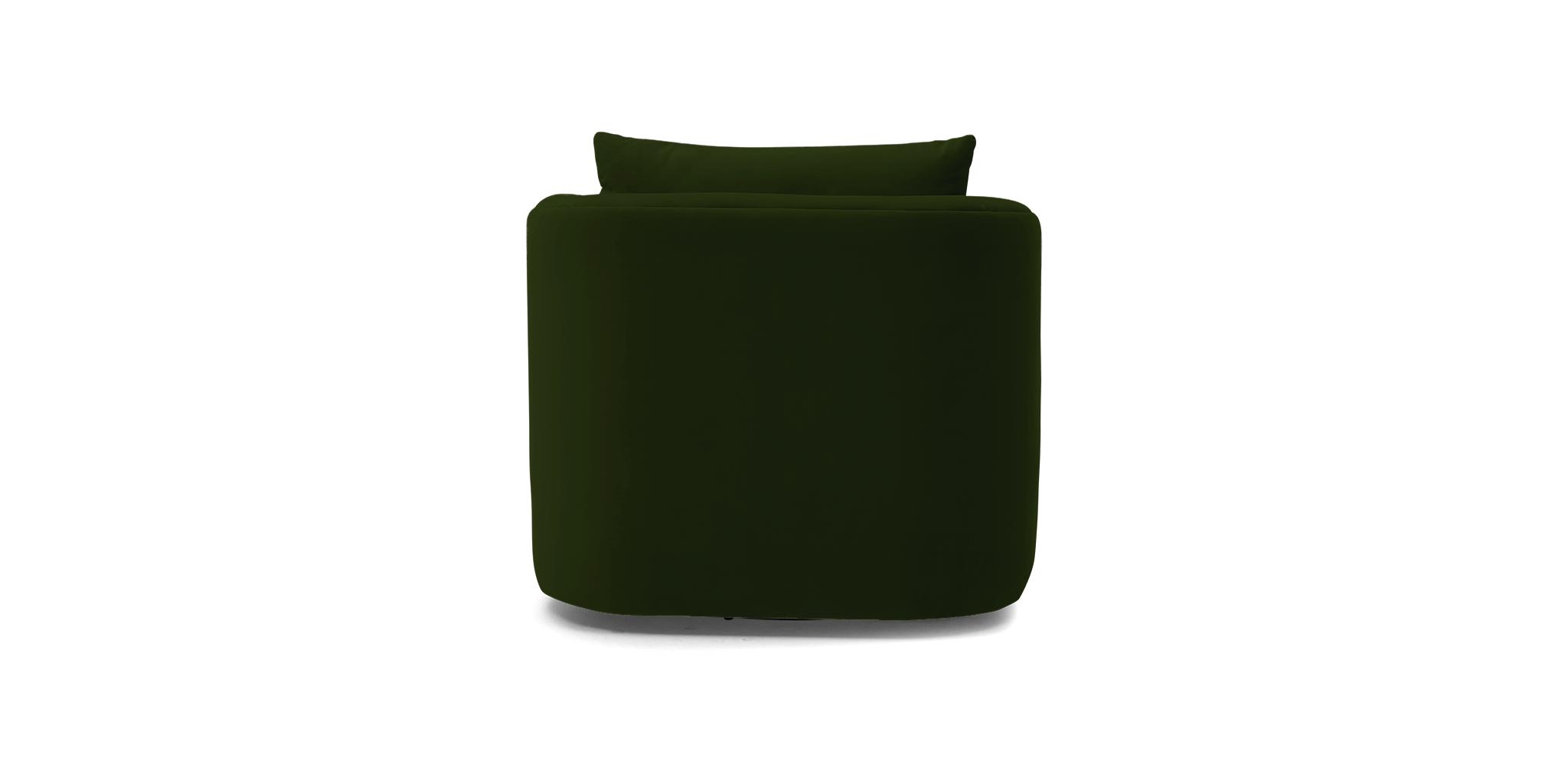 Green Amelia Mid Century Modern Swivel Chair - Royale Forest - Image 4