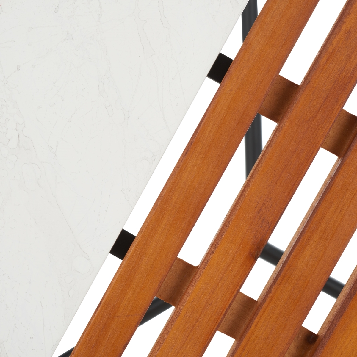 Dallas End Table - Brown / White Faux Marble - Safavieh - Image 5