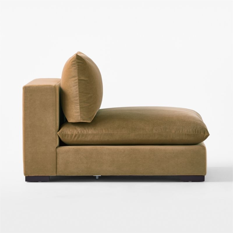 Deseo Copper Brown Performance Velvet Deep Depth Armless Chair - Image 3