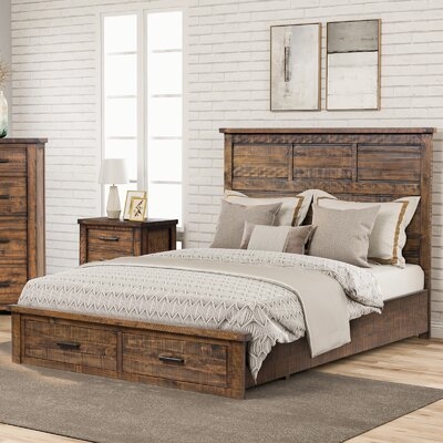 Harter Queen Solid Wood Storage Platform Bed - Image 0