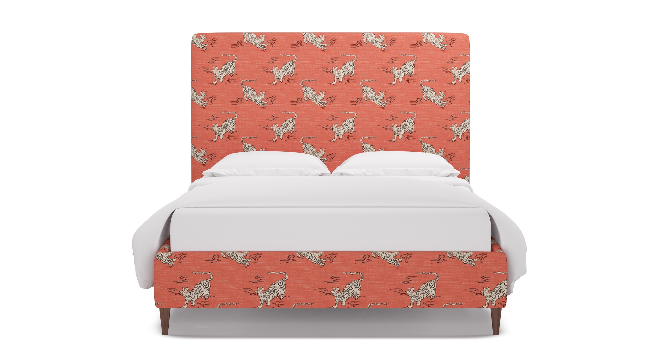 Classic Bed, Coral Tigresse, Walnut Square Tapered Leg, Twin - Image 0
