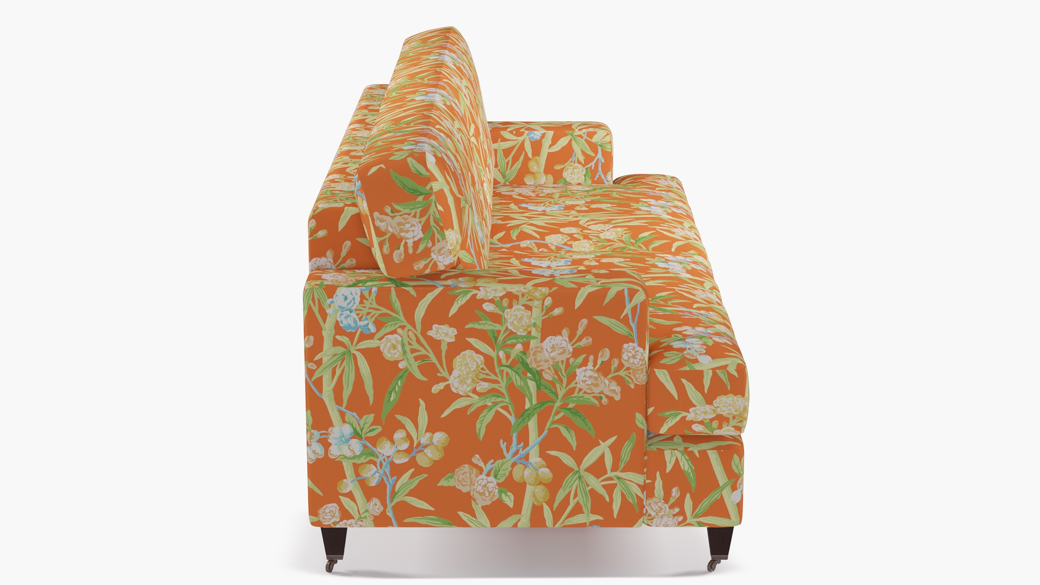 Classic Sofa, Mandarin Lanai, Espresso with Antique Brass Caster - Image 2