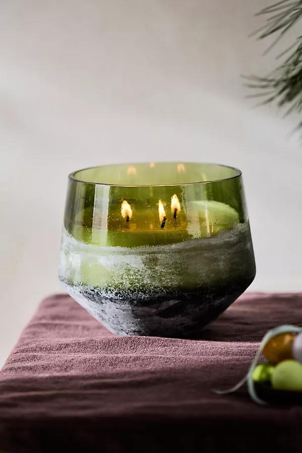 Sanded Glass Candle, Holiday - Image 0