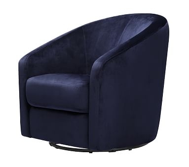 Babyletto Madison Swivel Glider, Microsuede Navy - Image 0