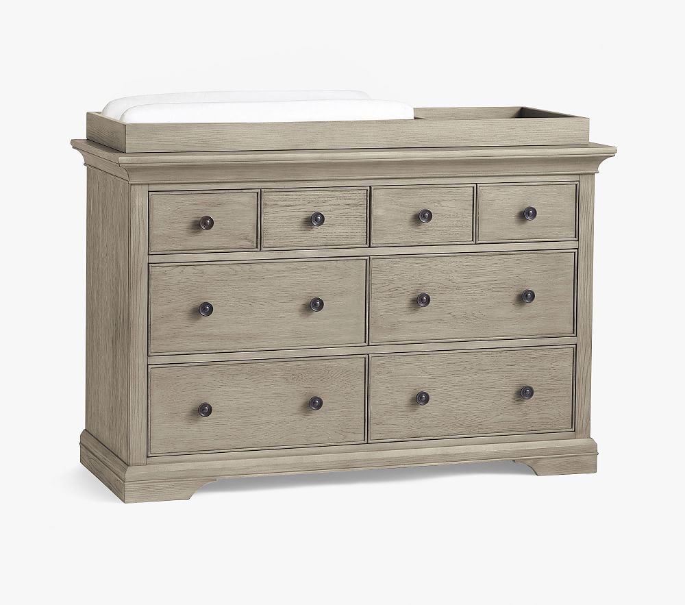 Larkin Extra-Wide Dresser & Topper Set, Stone Gray, In-Home Delivery - Image 0