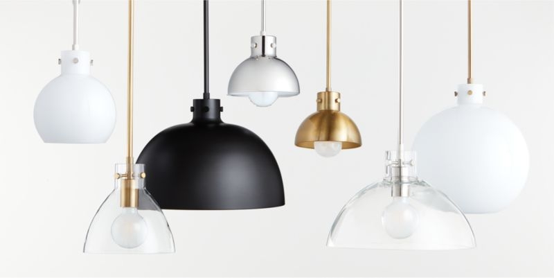 Dakota Brass Pendant Light with Small Brass Dome 7.5" - Image 2