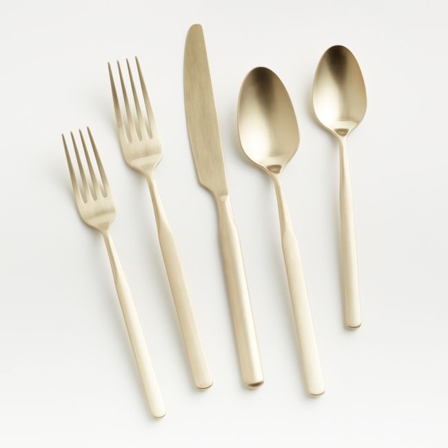 Mercer Champagne Flatware 5-Piece Place Setting - Image 0