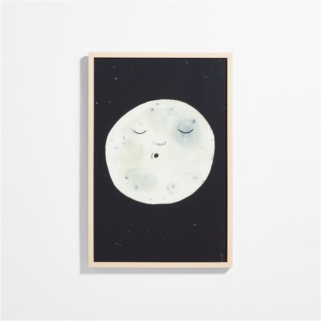 Resting Moon Large Framed Wall Art Print - Image 0