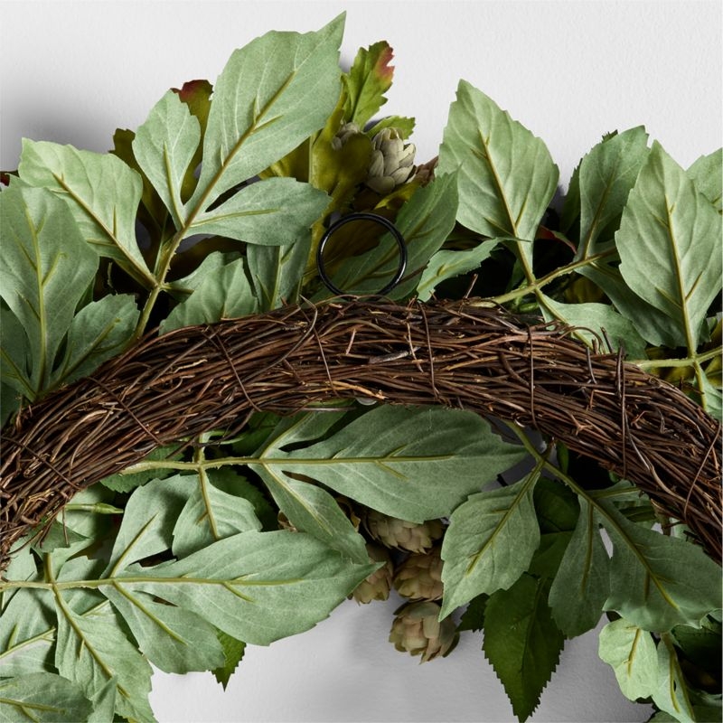 Faux Green Hops Wreath 28" - Image 4