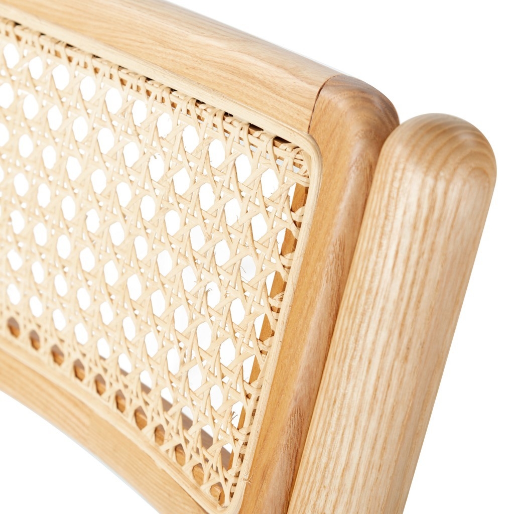 Shaylie Folding Dining Chair - Natural / White - Image 3