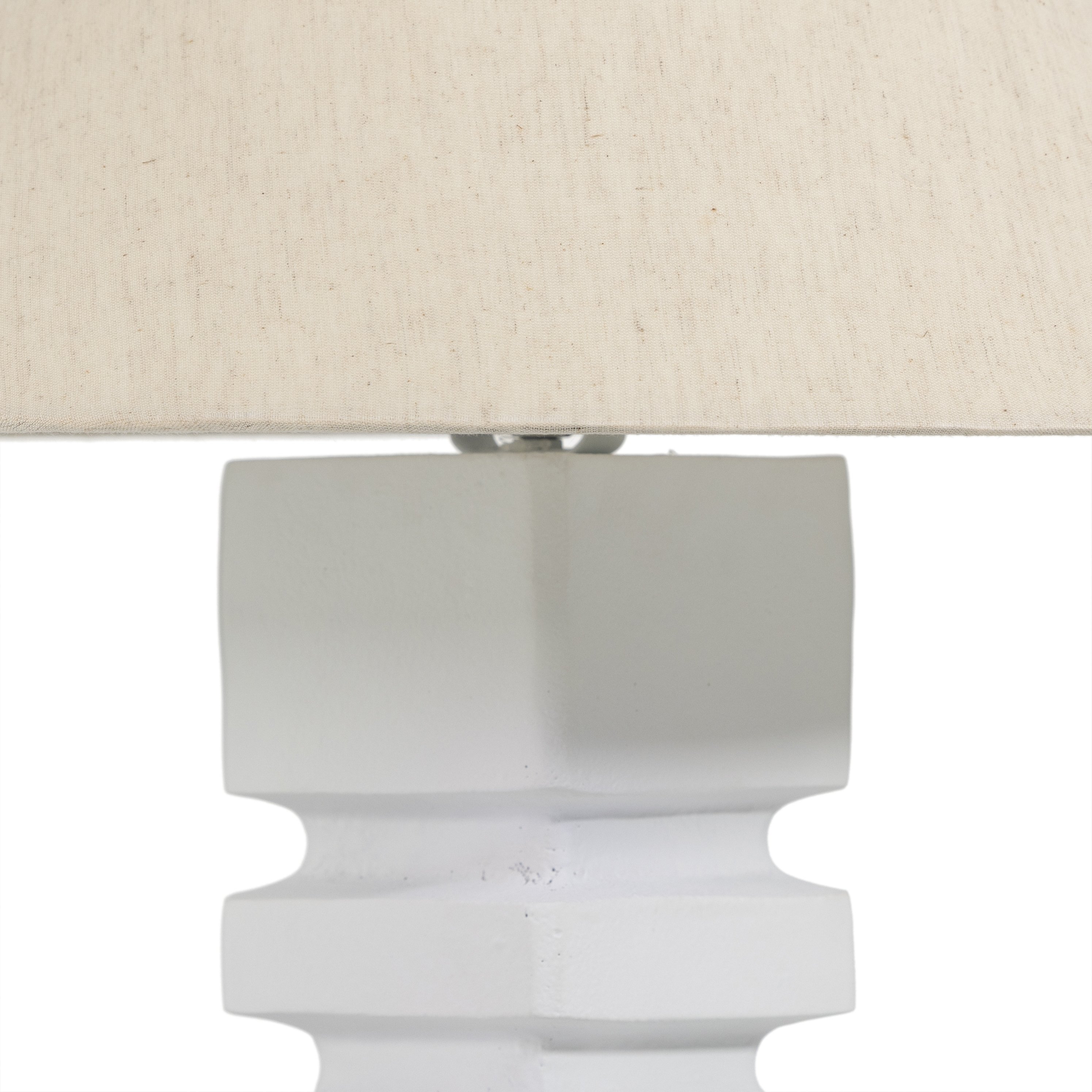 Renzo Table Lamp-Matte White Cast Alumn - Image 3